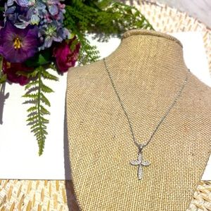 Stainless steel cross‎ pendant necklace 18"